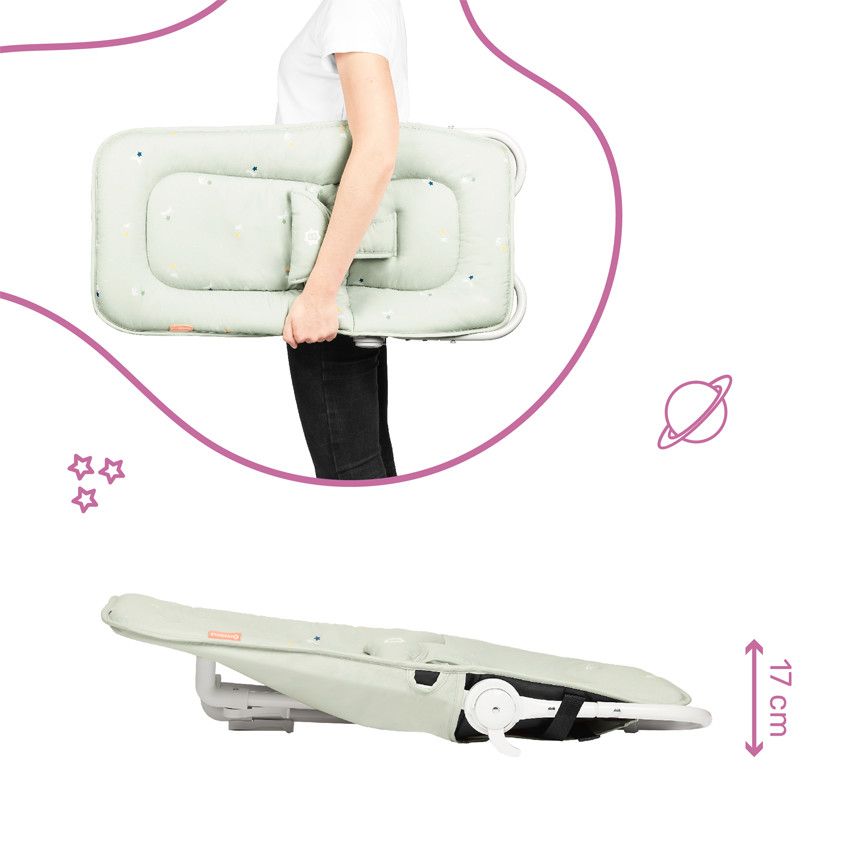 Transat pliable Lichen - Ecru