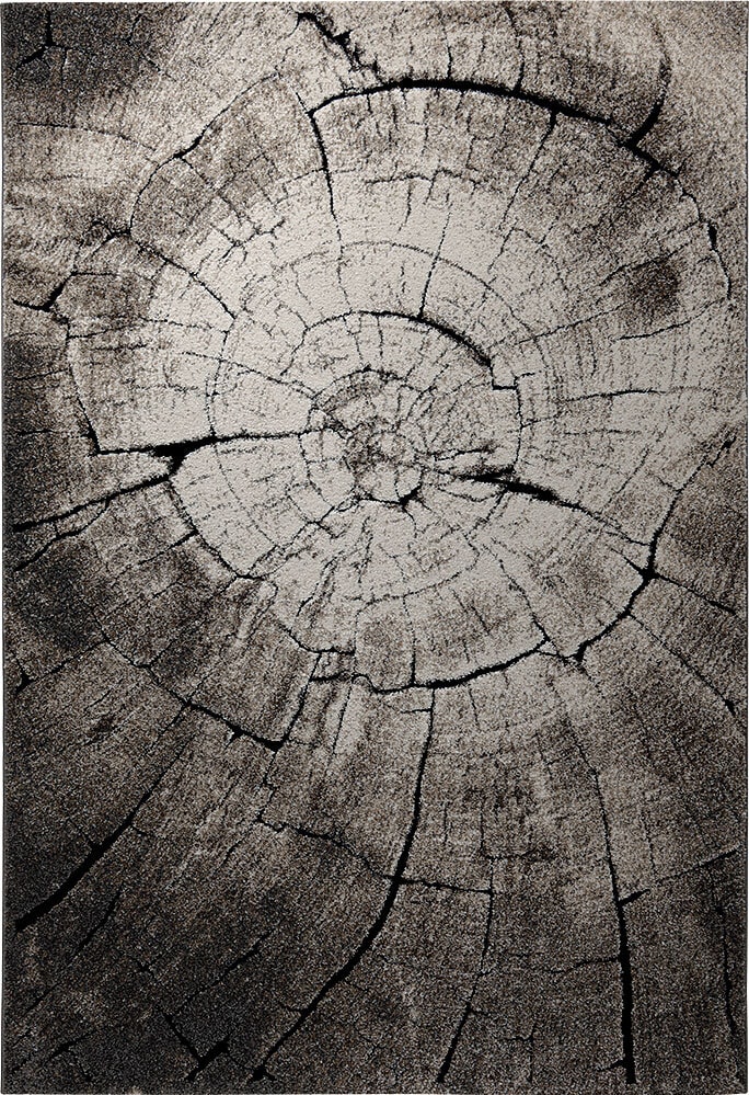 Webteppich WILD OAK 120 x 170 cm braun/grau