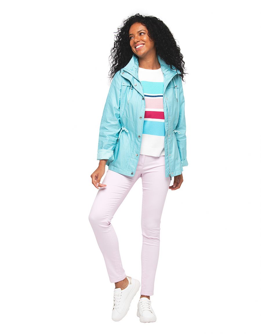 Pull marinière bleu rose
