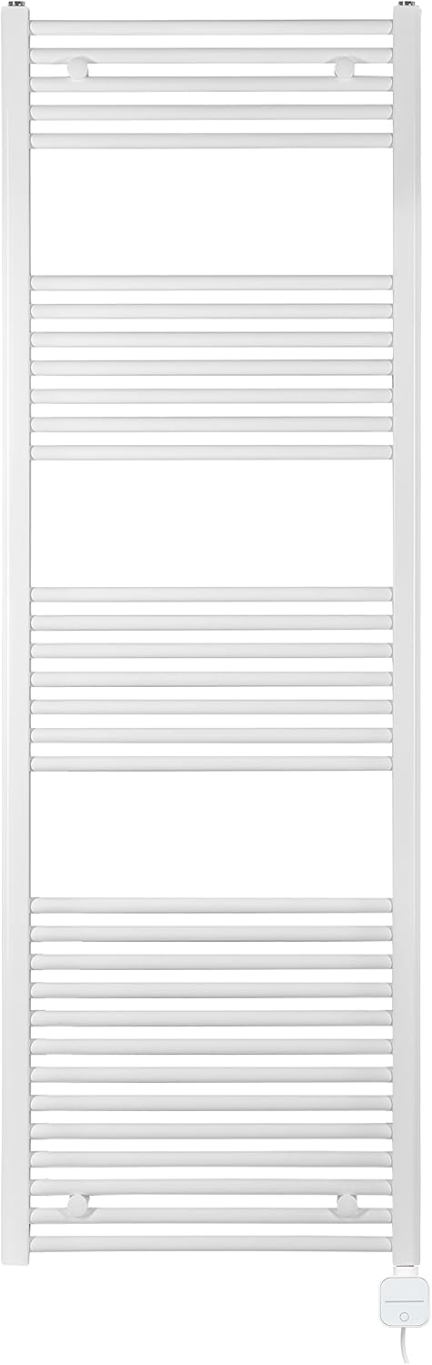 anapont Elektrischer Badheizkörper Handtuchheizkörper – Timer - Handtuchradiator, IPx5, komplett montiert – Atmosphäre & Komfort im Bad (ohne Zeitschaltuhr, 1775x600)