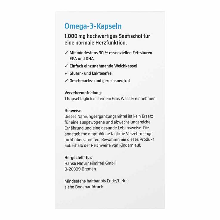 Sanhelios Omega-3 Kapseln 1000, 90 St
