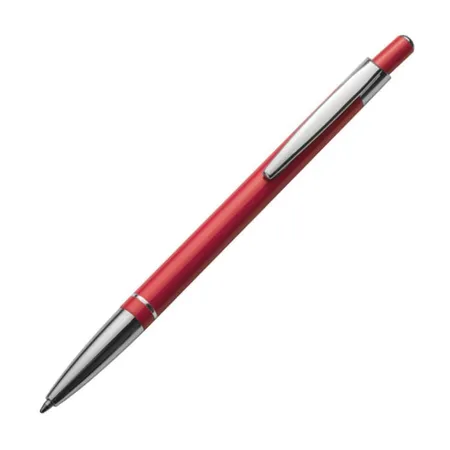 Macma Kugelschreiber aus Metall, slimline, Kugelschreiberfarbe: rot, 10 Stück