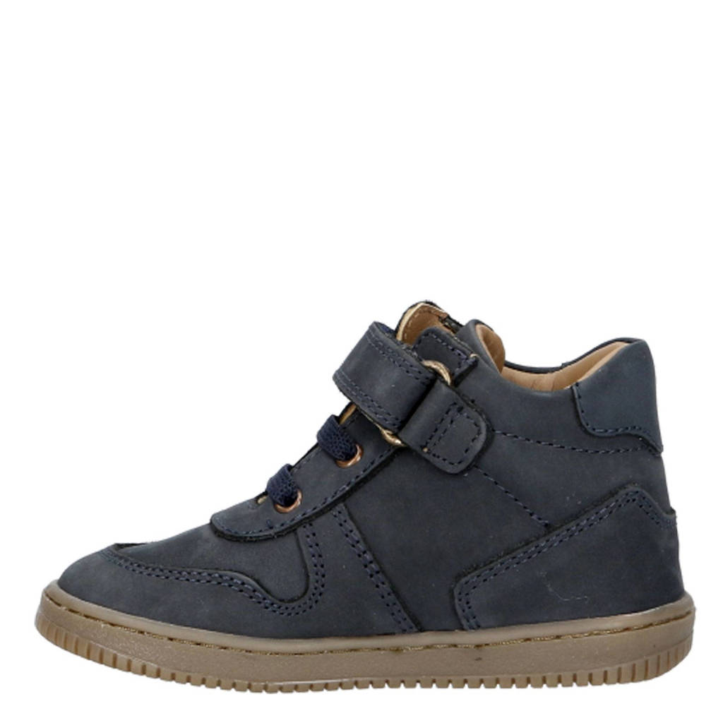 Develab leren sneakers donkerblauw