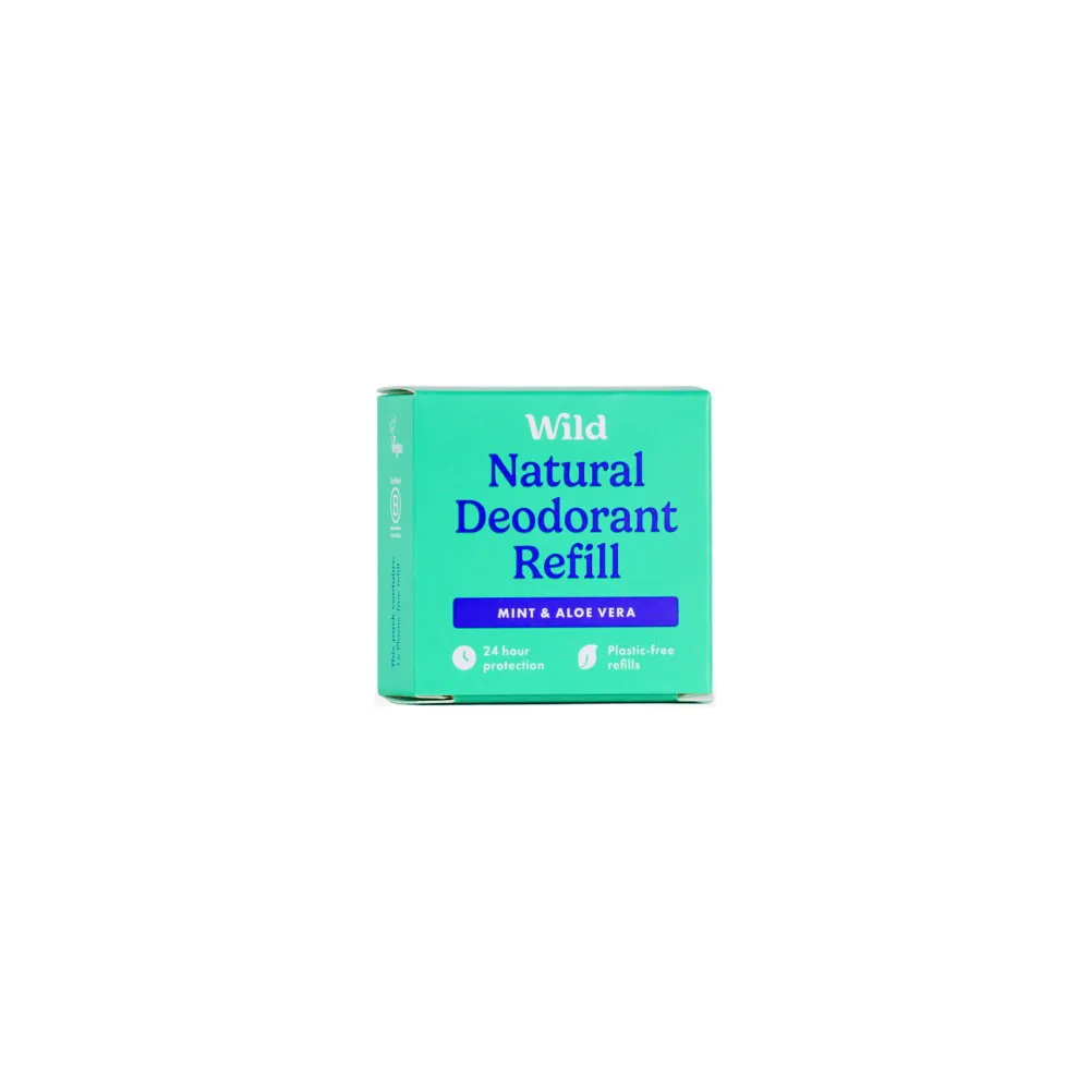 Wild Natural Deodorant Refill Mint & Aloe Vera - 40 g.