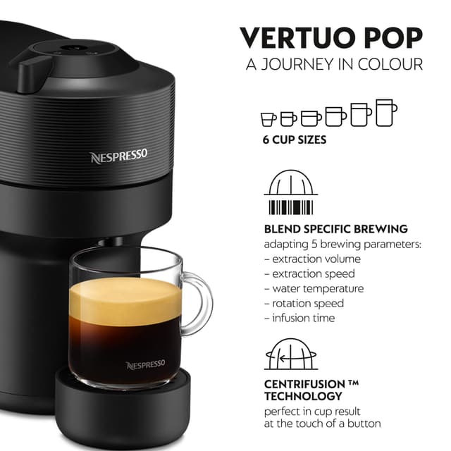 Nespresso Vertuo POP kapselmaskine fra DeLonghi værdipakke ENV90.B