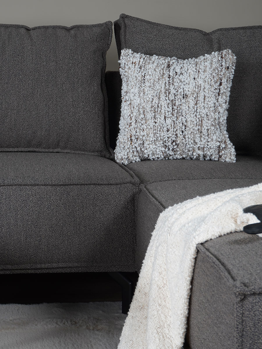 Hoekbank Ron Boucle Brown Rechts