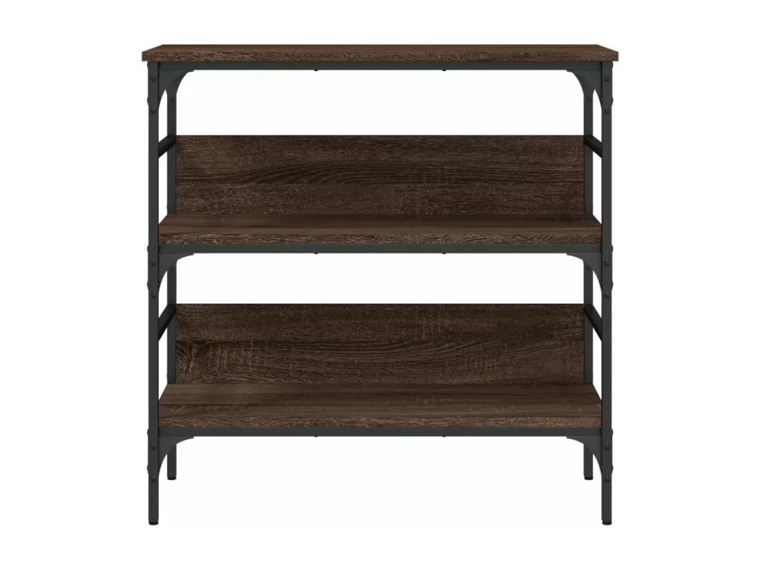 Table console chêne marron 75x32x75 cm bois d'ingénierie