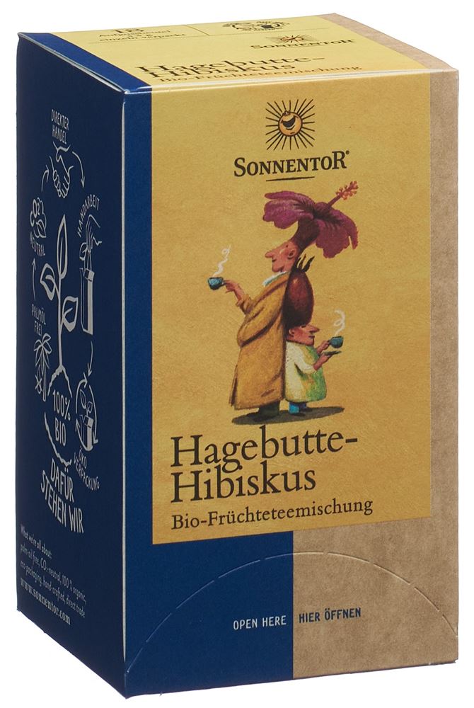 SONNENTOR Hagebutte Hibiskus Tee<br>18 × 3 g, Beutel, BIO