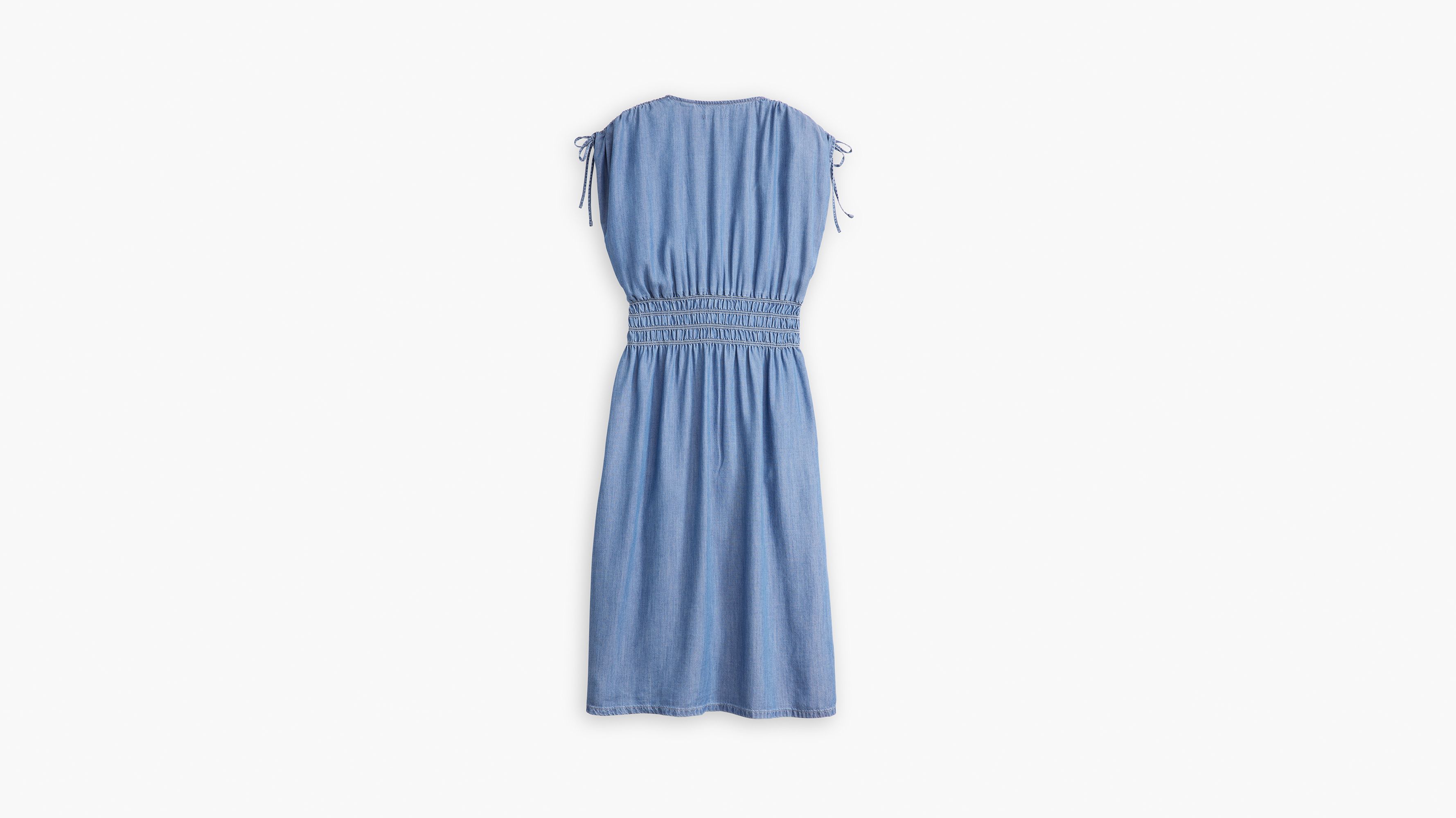 Robe mi-longue Betty Lightweight - New News - Bleu