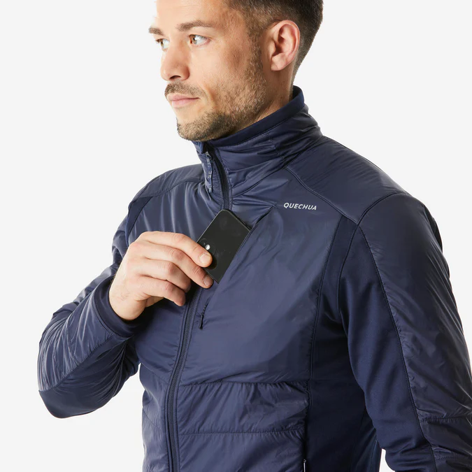 Decathlon Quechua - Jaqueta de caminhada híbrida de lã Quechua SH900 para homem