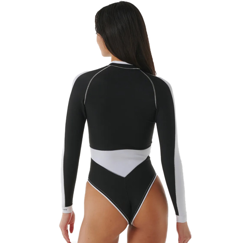 Shorty femme g bomb manches longues noir blanche