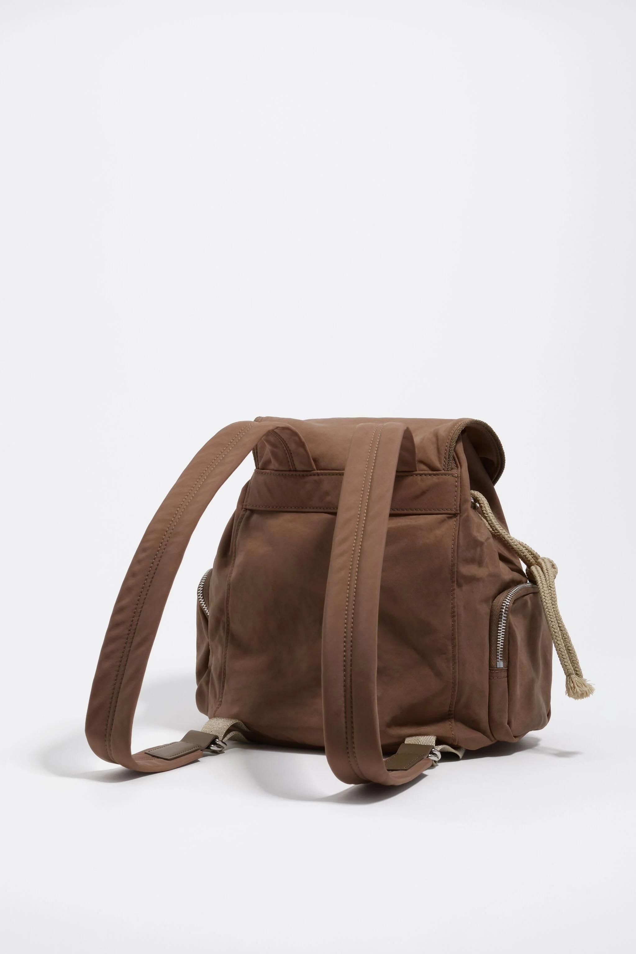 Mochila de bolso em nylon cor nougat