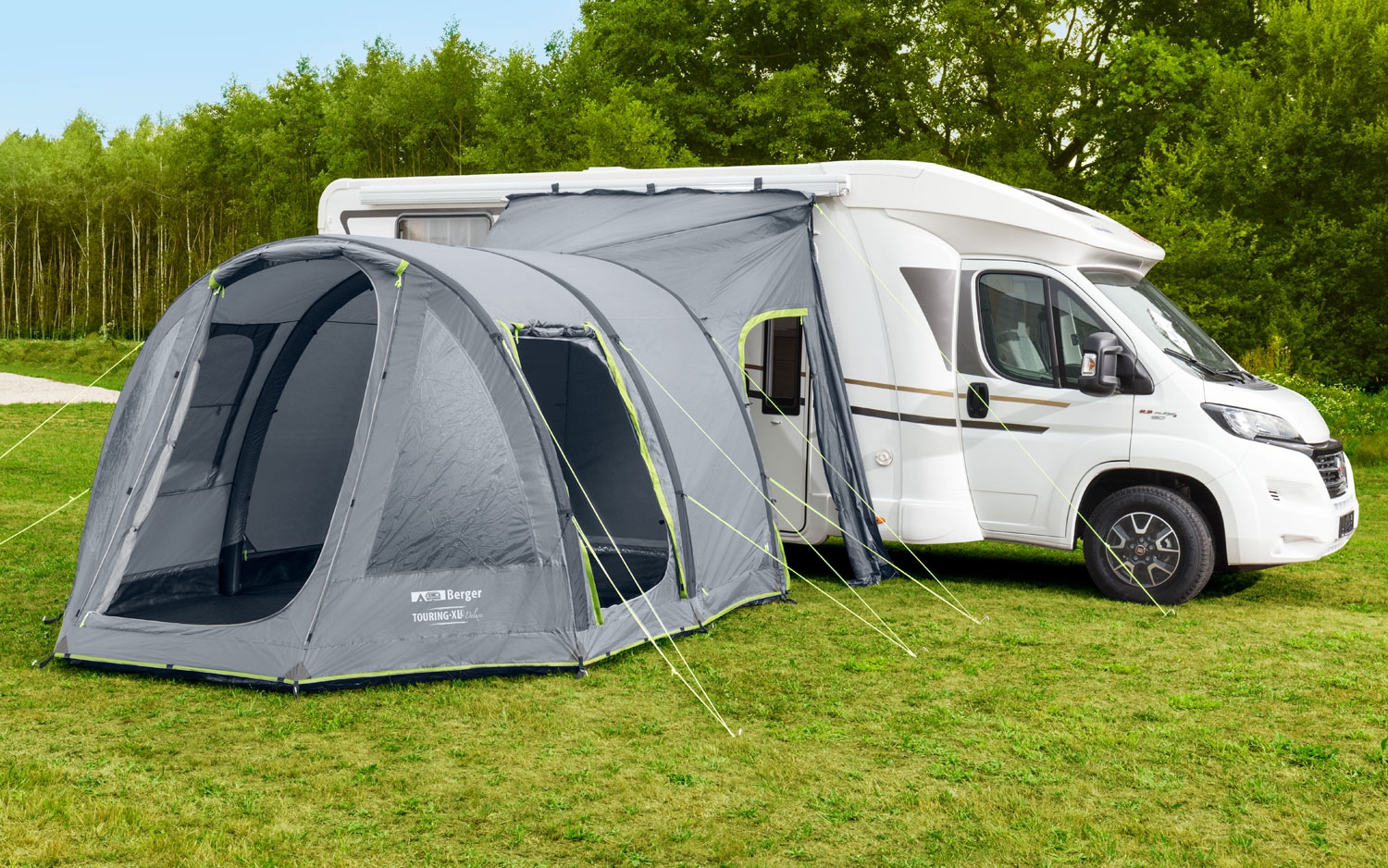 Berger Touring Air XL Reisemobil- / Kastenwagen aufblasbares Vorzelt mit Moskitotür und fest eingebauten Boden