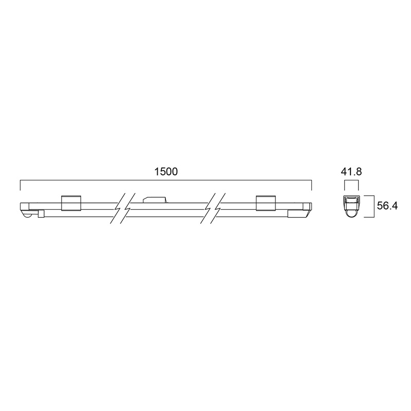 Sylvania LED TL-armatuur enkel PIR 1500mm 18W 2200lm 4000K