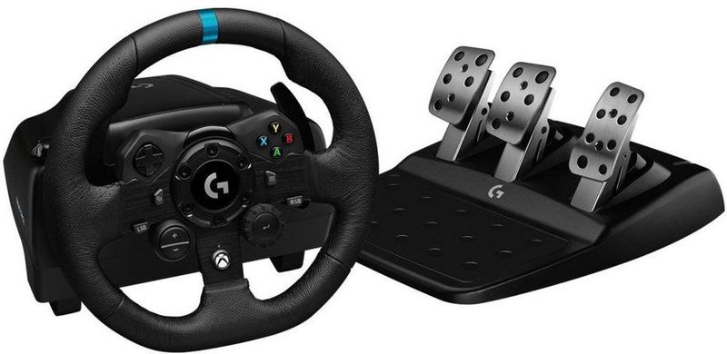 Logitech G923 Trueforce Stuurwiel - Zwart - Aluminium, Staal, Leer