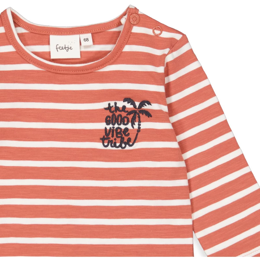 Feetje Langarmshirt Good Vibe Tribe Brique