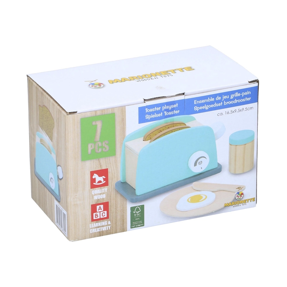 Marionette Toaster-Set 7teilig Holz