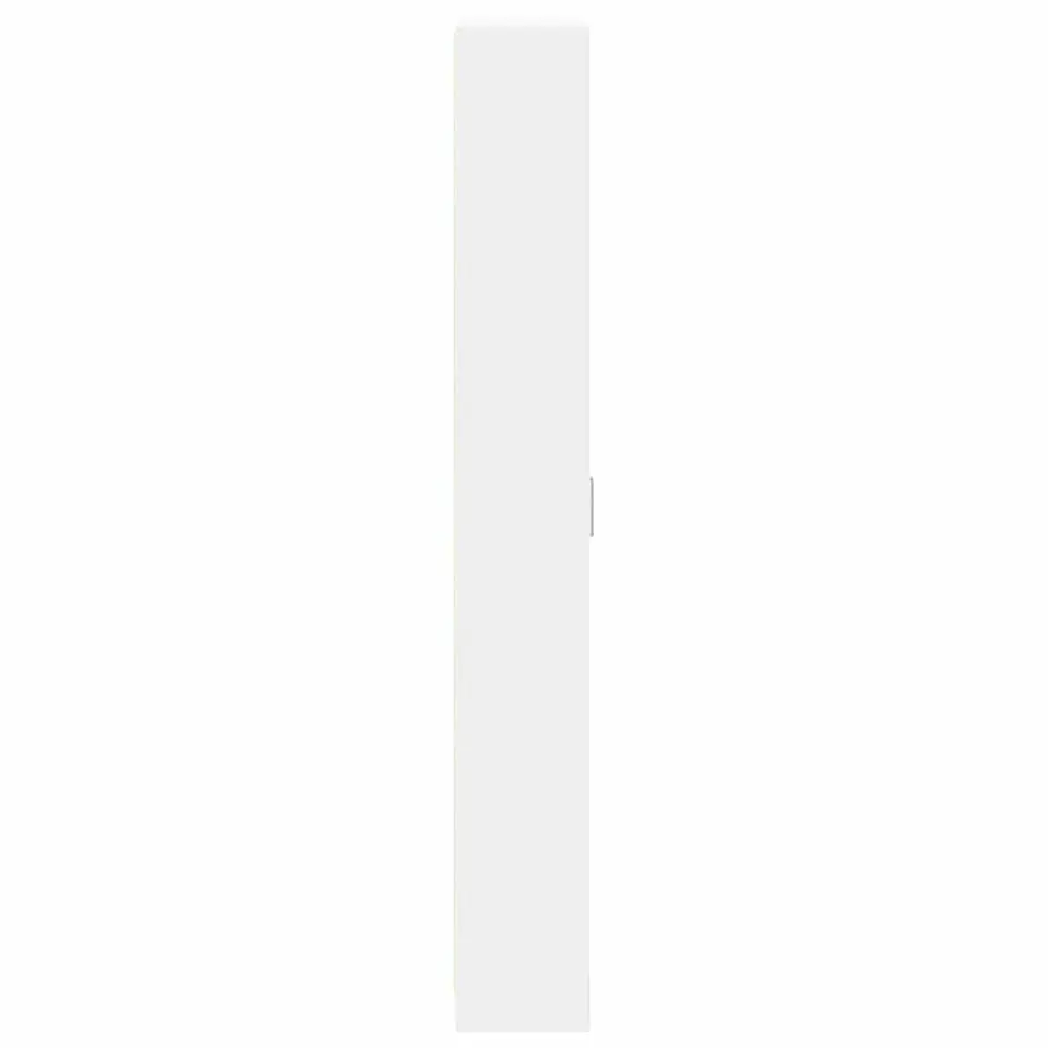 vidaXL - 2-deurs Kledingkast met planken - Bewerket hout - Wit - 55x25x189 cm