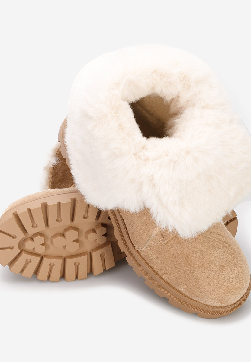 Bottines doublées femme beige Lolia