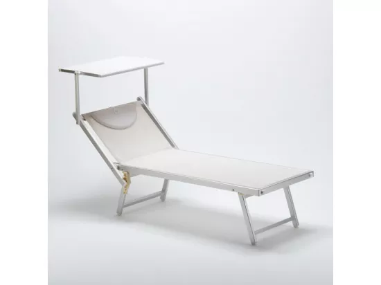 4 chaises longues pliantes en aluminium plage jardin San Vito Lo Capo