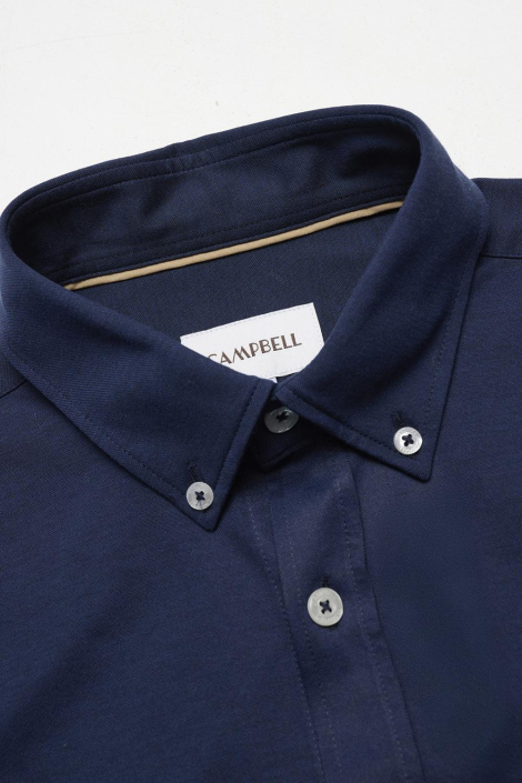 Campbell blauwe heren overhemd