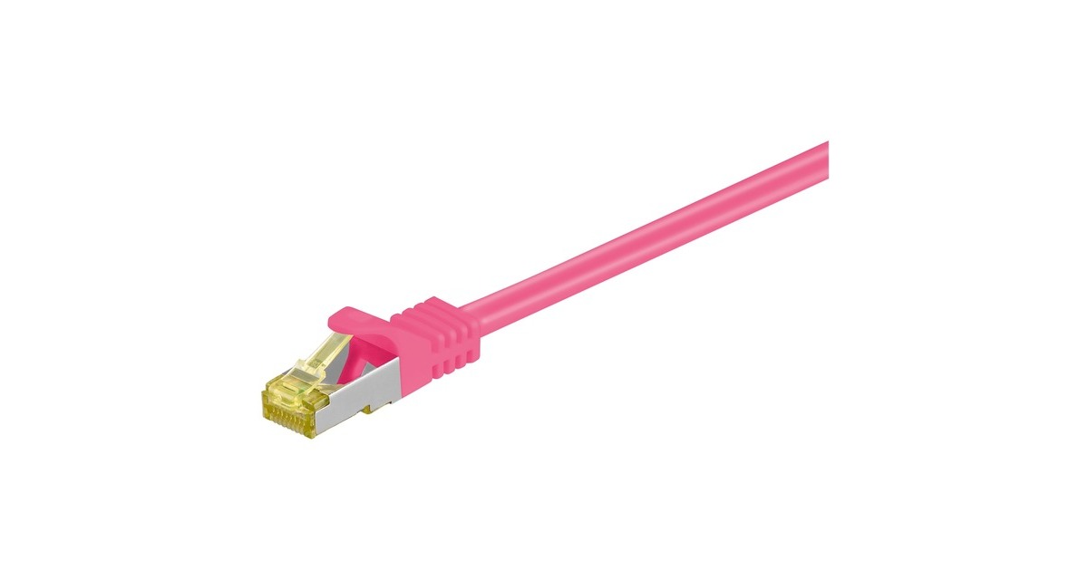 goobayPatchkabel RJ-45 S/FTP met Cat.7  (Pink, 5 meter, Ruwe kabel)