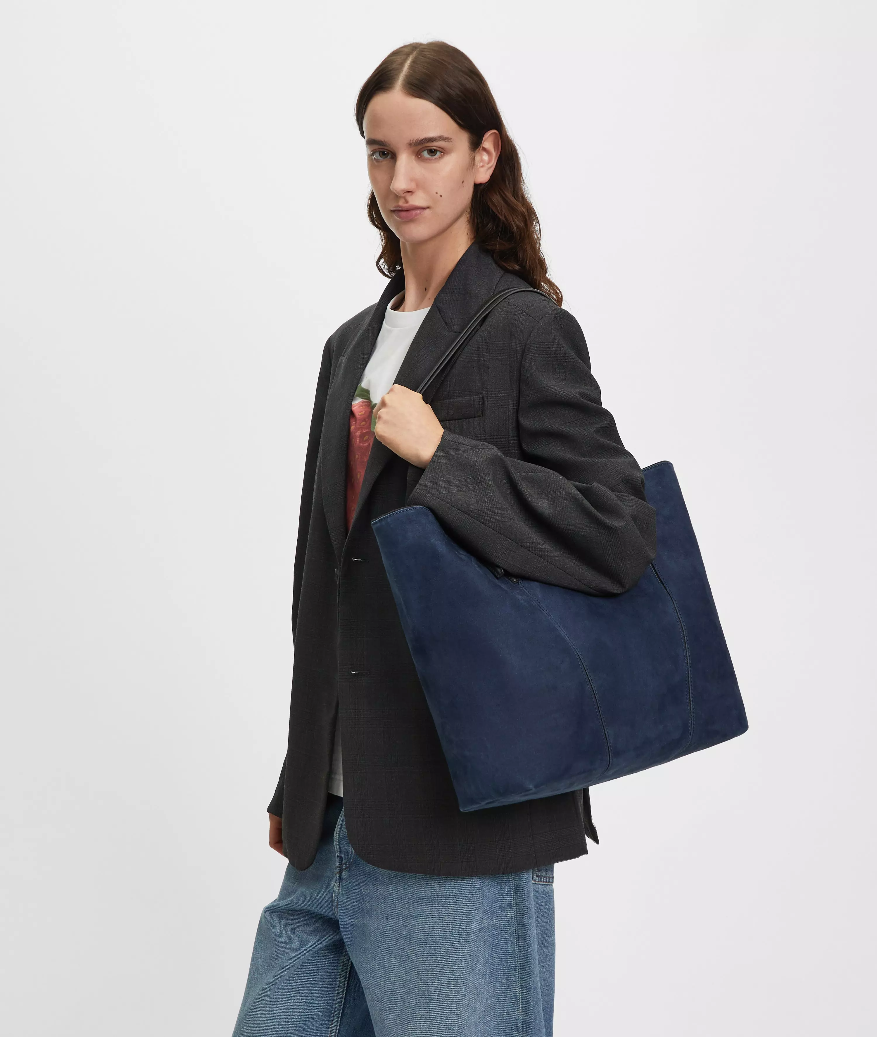 Una Shopper M Large shopper in suede look