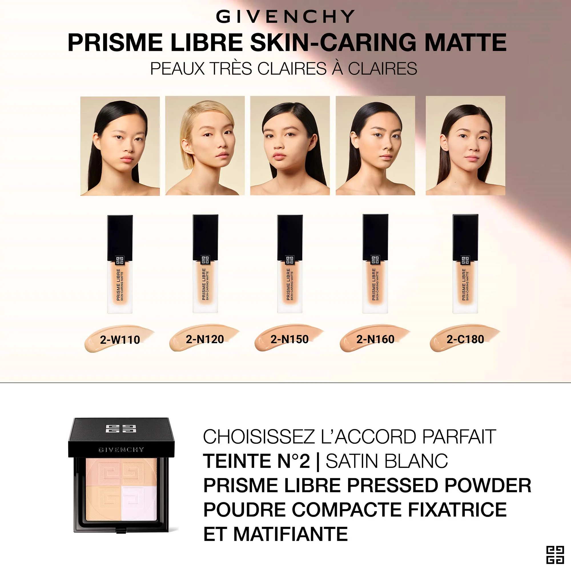 PRISME LIBRE SKIN-CARING MATTEFond de teint fini mat lumineux |- 2-W110
