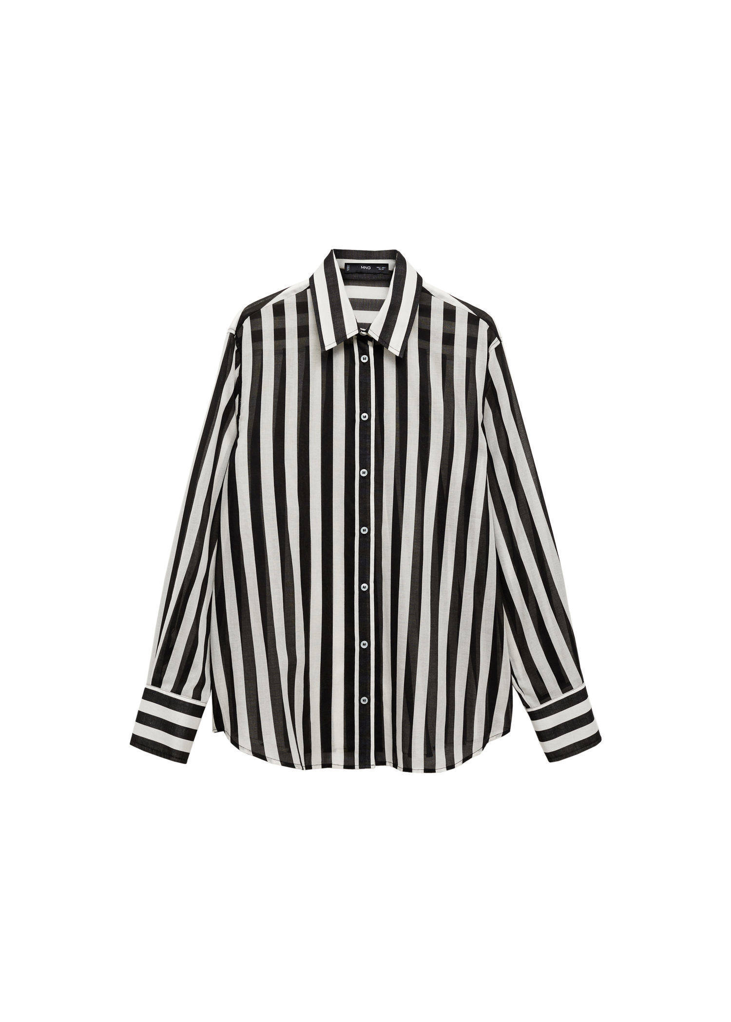 Mango gestreepte blouse zwart/wit