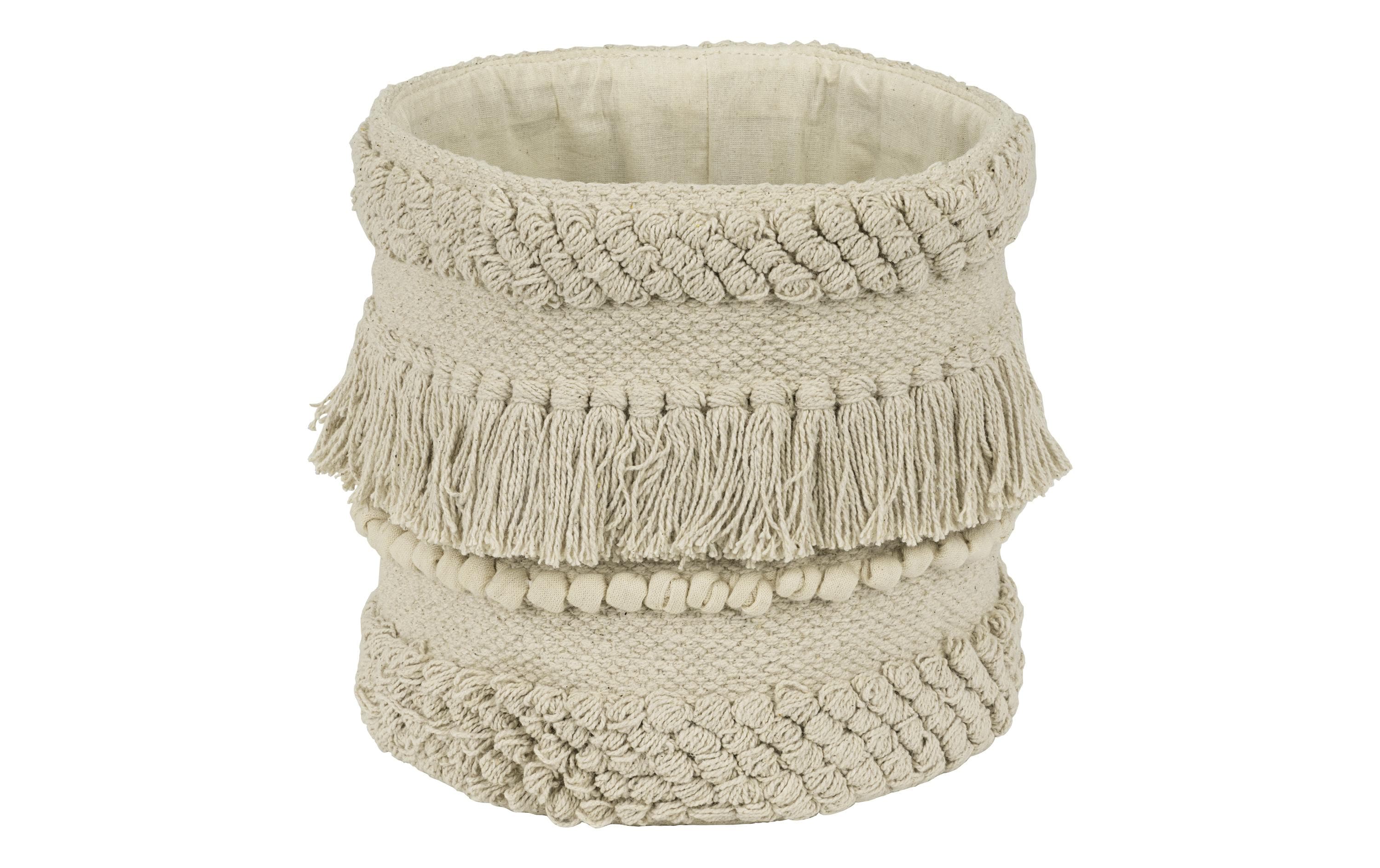 Aufbewahrungskorb Toyama 20 x 20 cm, CremeModerner Korb in Beige für stilvolle Aufbewahrung