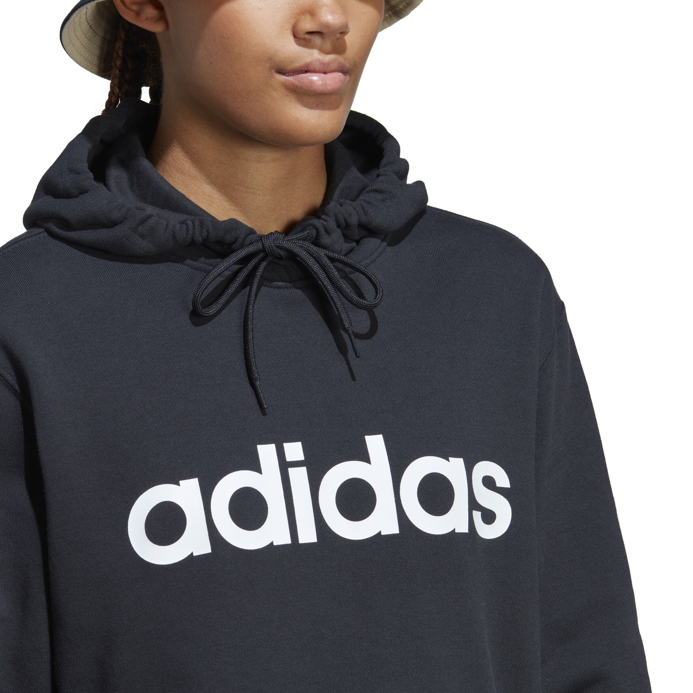 adidas Essentials Linear Sweat À Capuche Femmes - Noir , Blanc