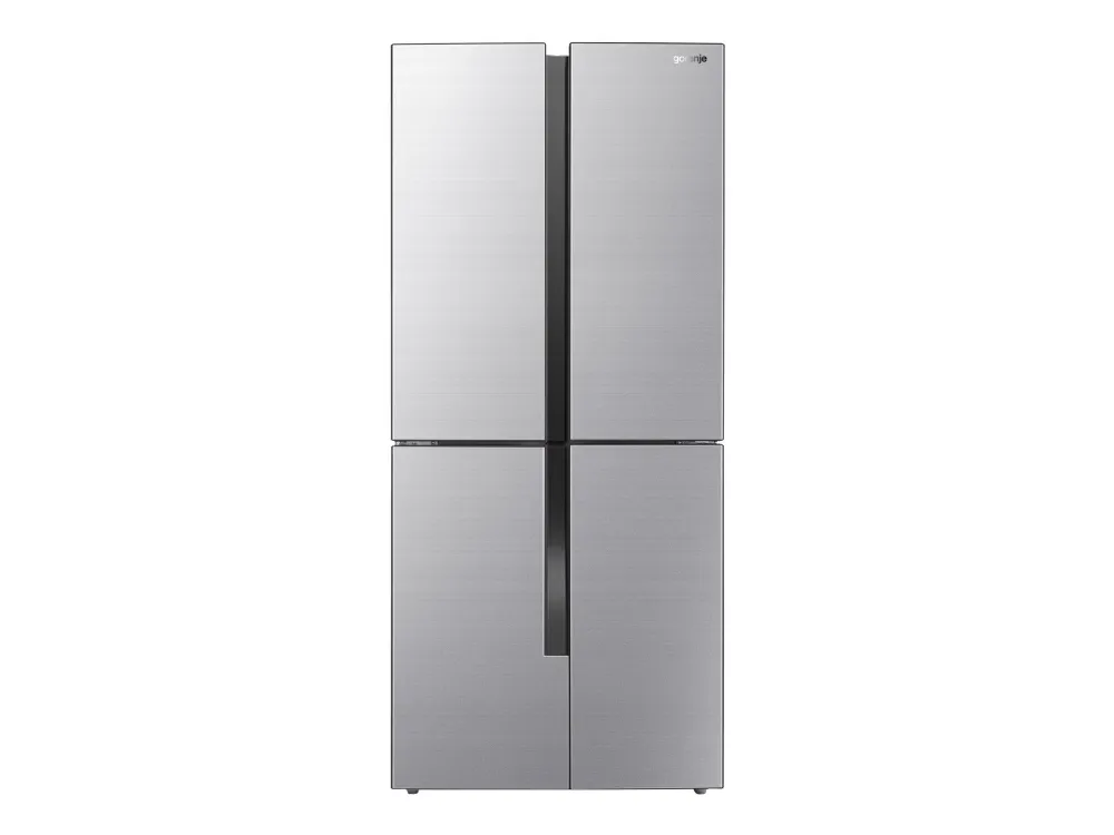 Gorenje NRM8182MX - Køleskab/fryser - side-by-side - bredde: 79.4 cm - dybde: 64.3 cm - højde: 181.6 cm - 427 liter - Klasse E - rustfrit stål
