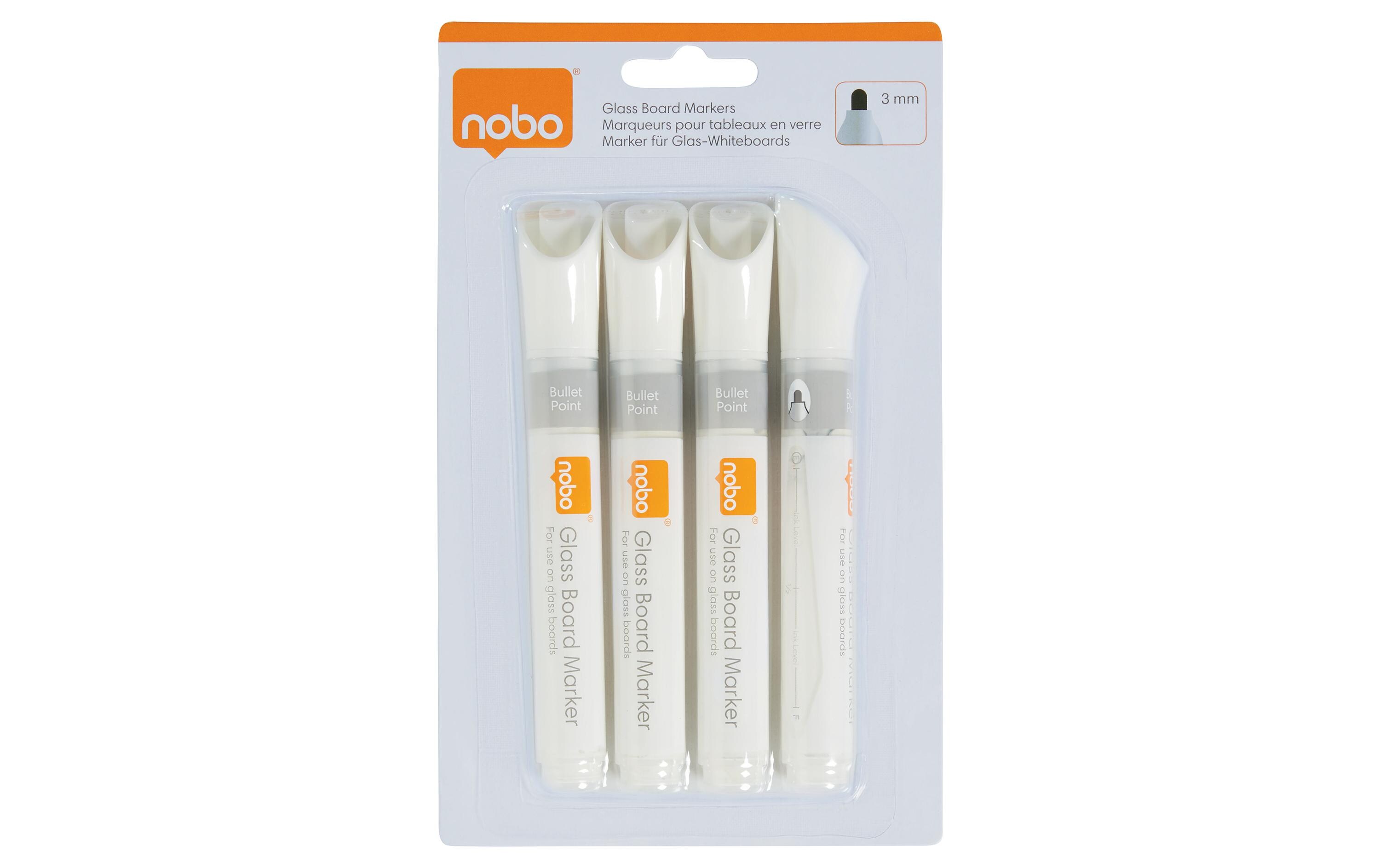 Whiteboard-Marker Ink Trocken, Weiss, 4 StückMarker-Set für Glassboards