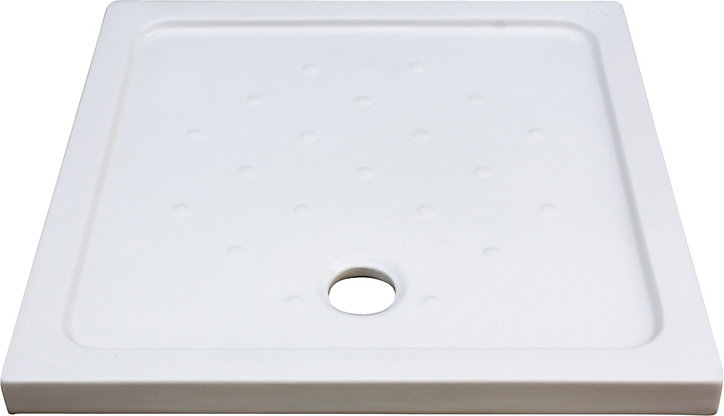 Receveur de douche 90 x 90 x 6.5cm, blanc brillant, Meri Ondée