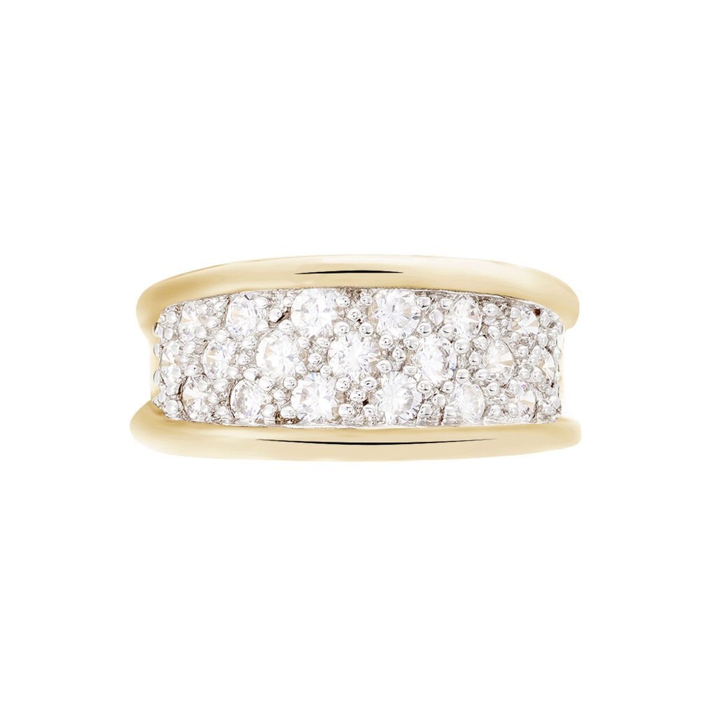 Bague Guerline Plaqué Or Jaune Oxyde De Zirconium