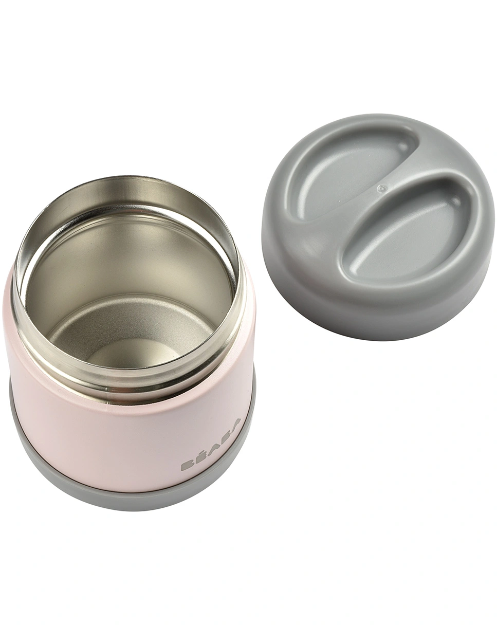 Edelstahl-Thermobehälter LUNCH (0,3L) dark grey/light pink