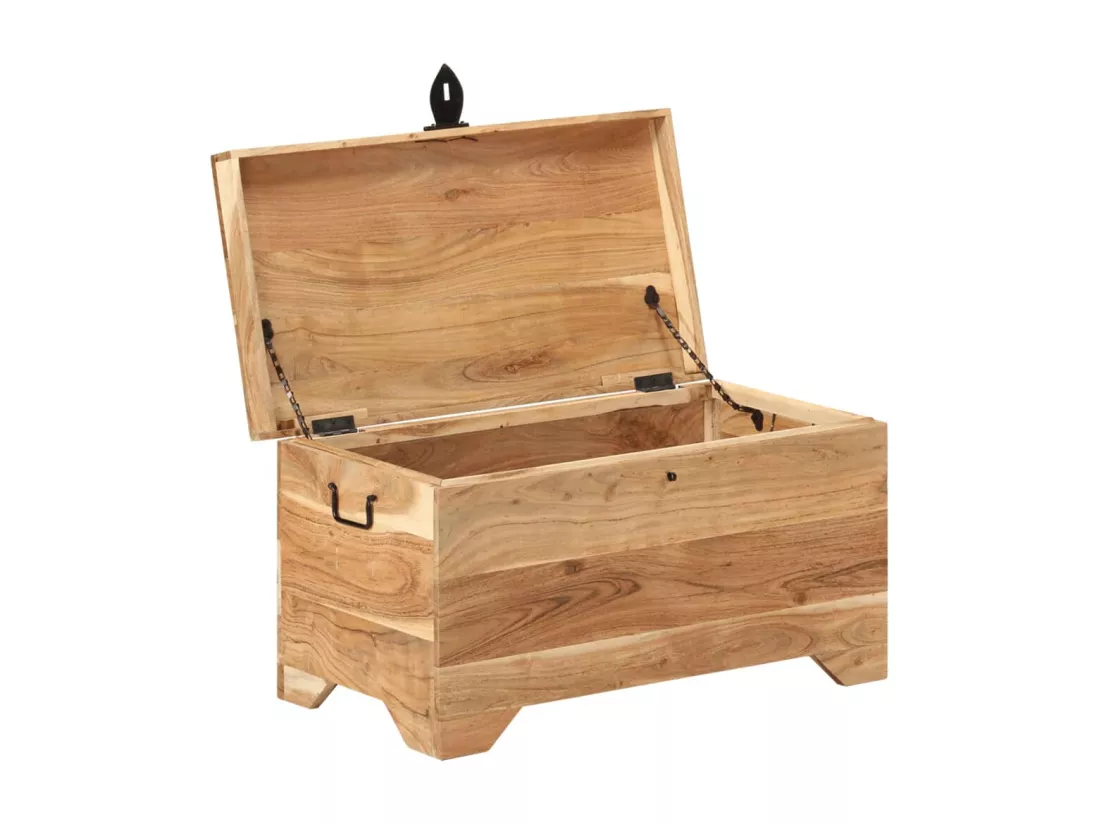 Coffre de rangement Bois d'acacia solide