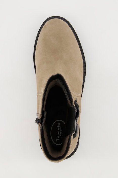 Leder-Chelseaboots, Tamaris Comfort, Zierschnalle, Weite H