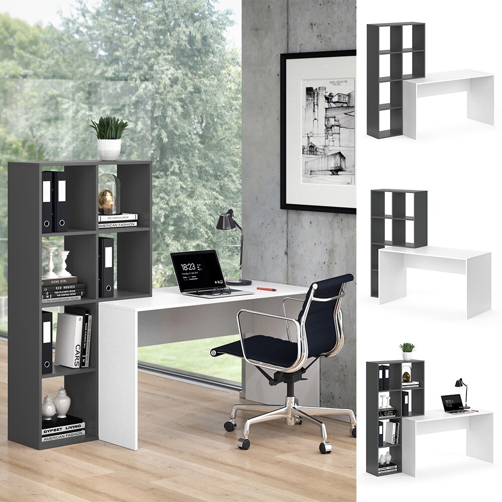Vicco Schreibtisch + Regal Raumteiler ComputertischMara Arbeitstisch Bürotisch