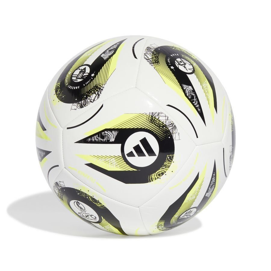 adidas Ballon Konektis Club Women's EURO 2025 - Blanc/Noir/Lucid Lemon
