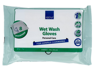 Abena Vochtige Washand  Ongeparfumeerd 8ST