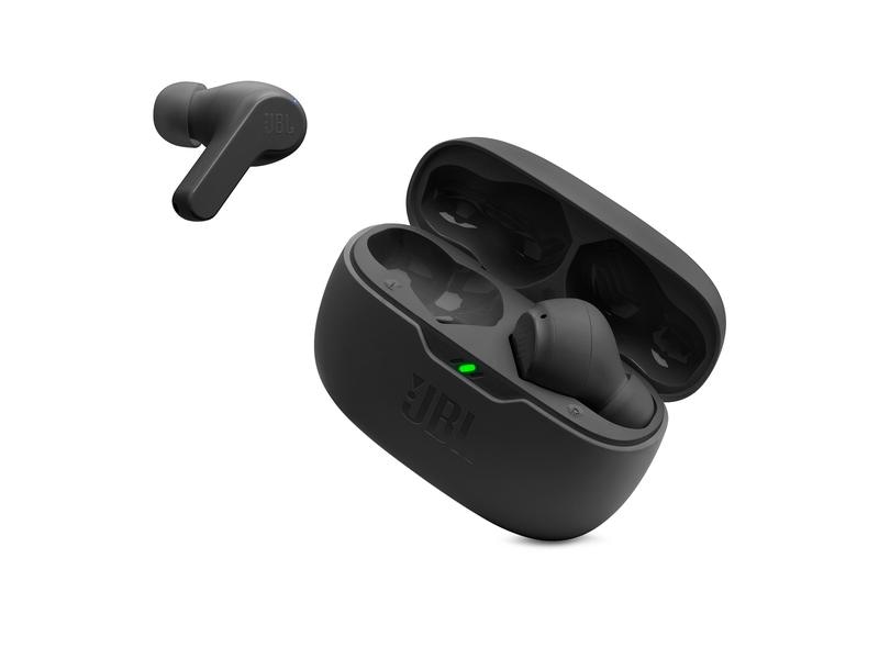 JBL True Wireless In-Ear-Kopfhörer Wave Beam Schwarz Kräftiger 8-mm-Treiber liefert Deep Bass Sound für einen besonderen Hörgenuss