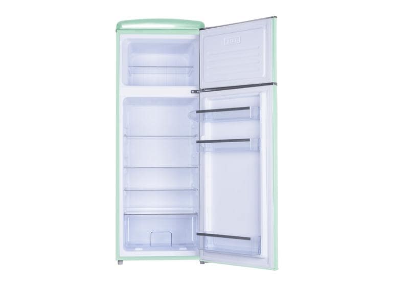 SPC Kühlschrank KS3666 Grün, Rechts Freistehender Kühlschrank im Retro-Design
