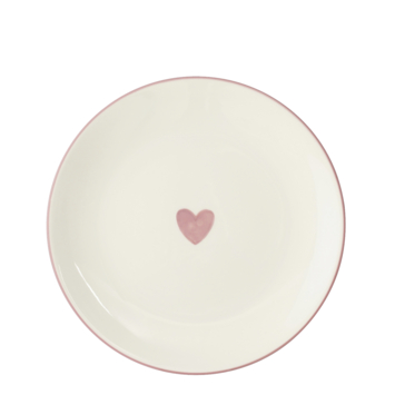 Bord hart roze - h1,5xd20,5cm