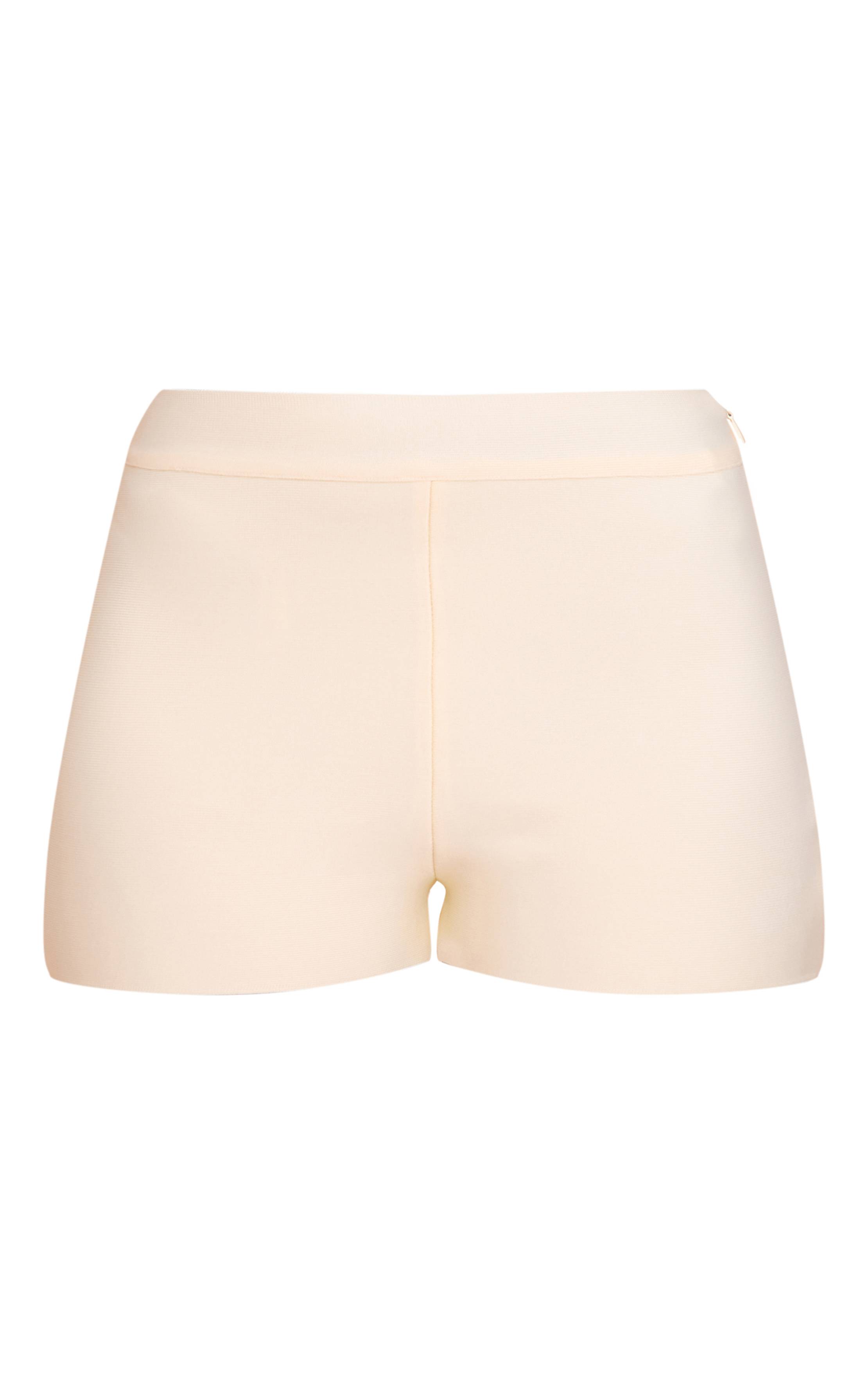 Butter Yellow Short Taille Mi-haute Ajusté Style Bandage