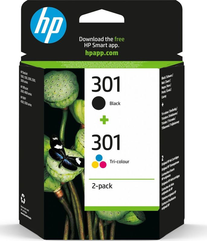 HP 301 Inktcartridge / Zwart / Kleur / 2 Pack