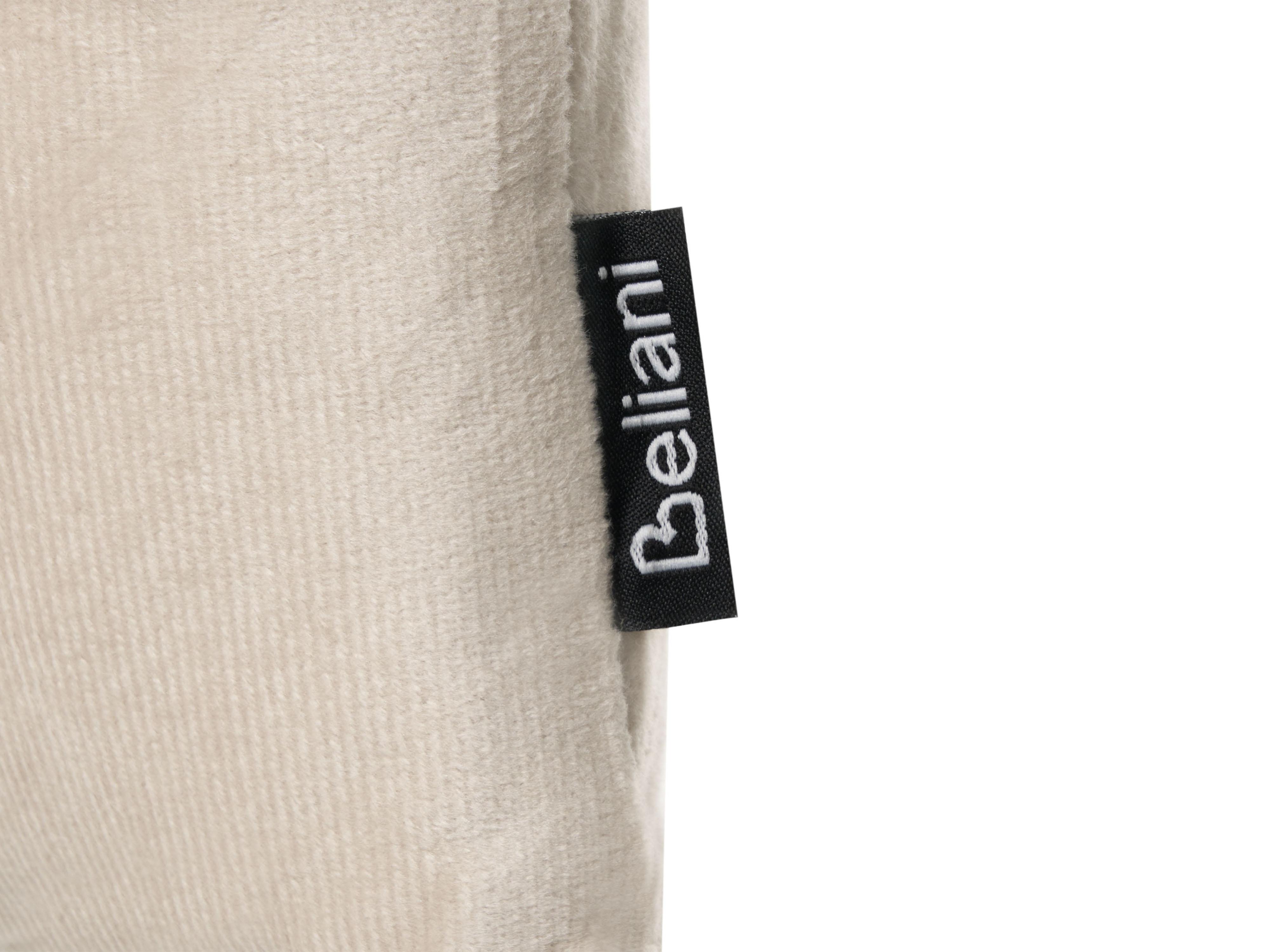 Set van 2 sierkussens BELLE Fluweel 30 x 50 cm Lichtbeige effen