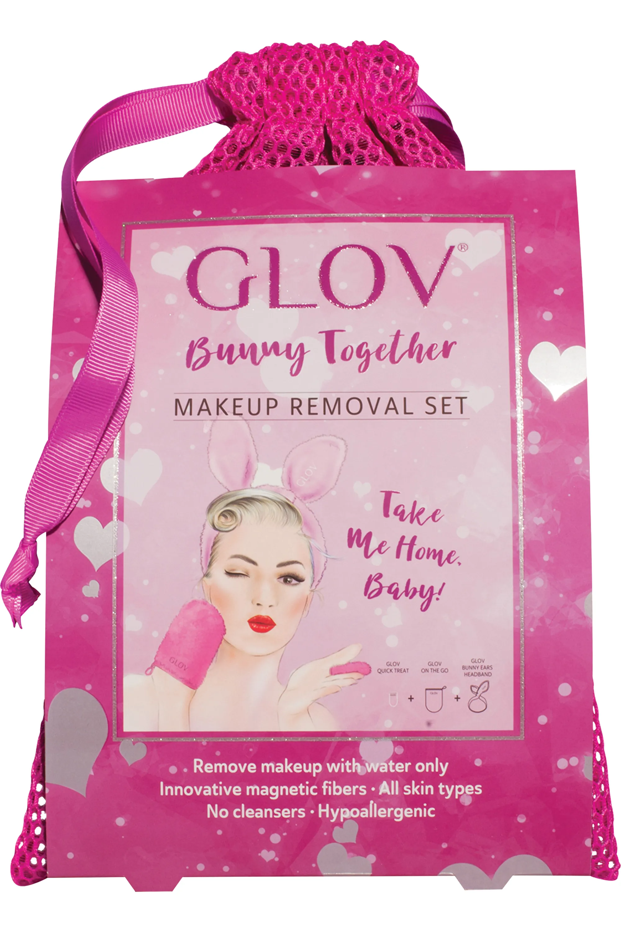 GLOV Coffret routine démaquillage Pink Bunny