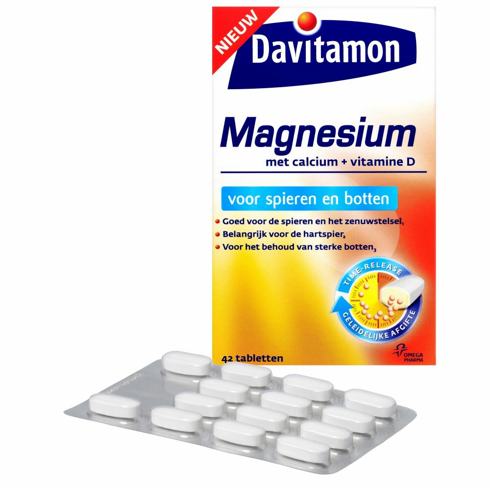 2x Davitamon Magnesium Spieren en Botten42 tabletten