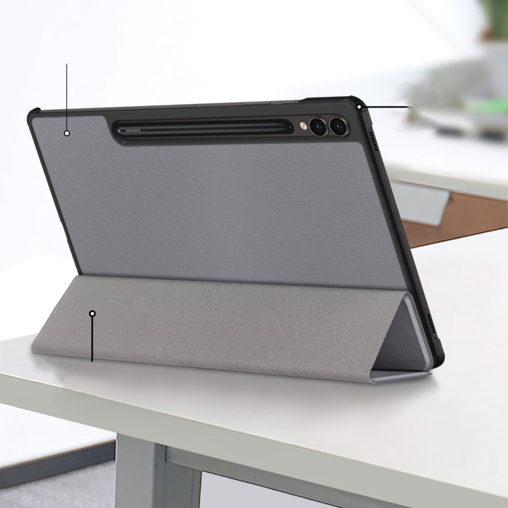 Samsung Galaxy Tab S9 Leder Tasche Smart Cover Schutzhülle   S-Pen Halterung - Galaxie